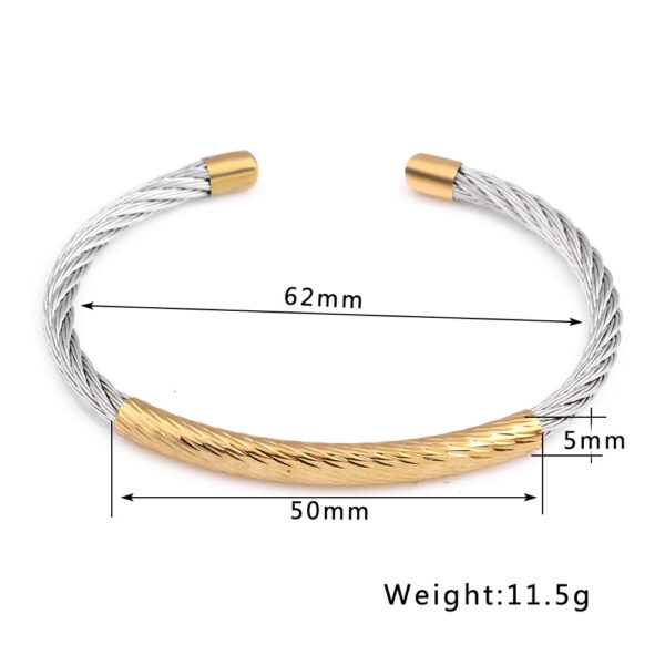 Wholesale Stainless Steel Gold-plated Dual Color Bracelets