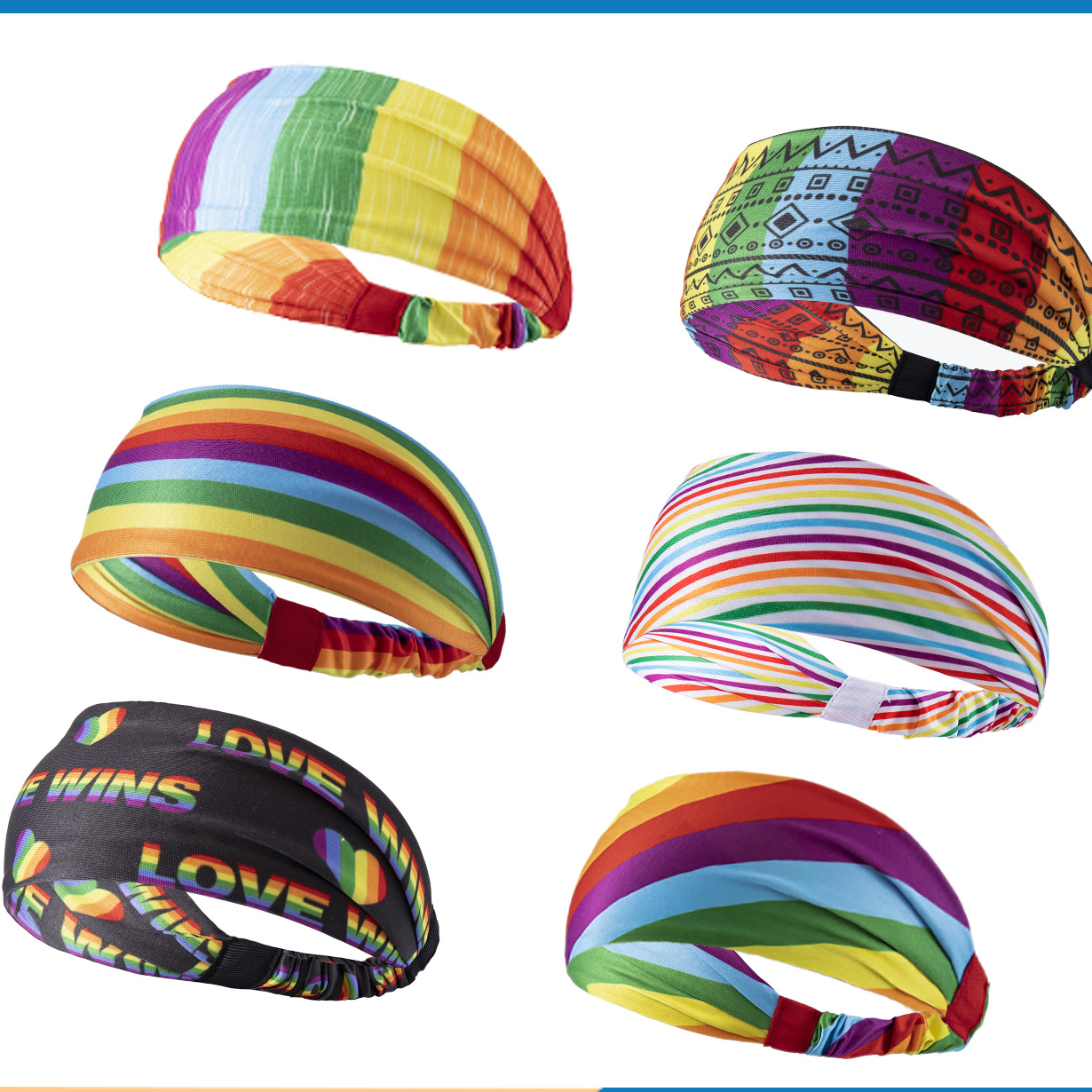 Wholesale Fabric Amazon Rainbow Srt Headband