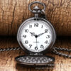 Wholesale Classic Black Reversible Vintage Quartz Pocket Watch