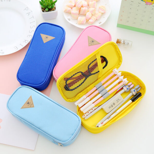 3706604173_1316783156 Wholesale Simple Large Capacity Canvas Pencil Case