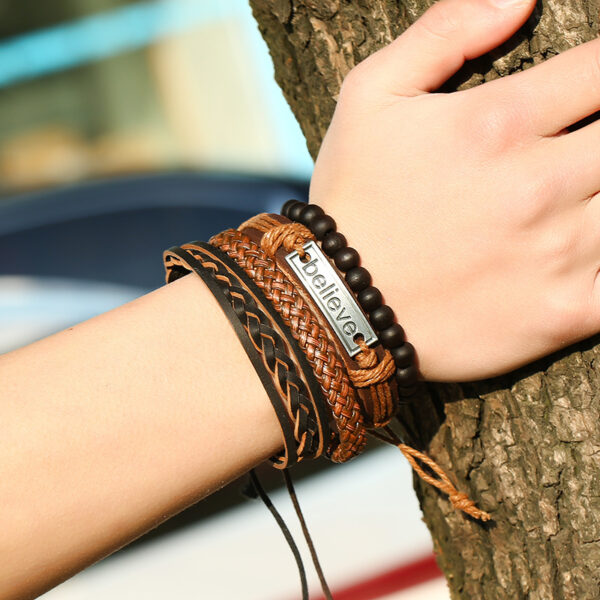 Wholesale Leather Vintage Braided Bracelets
