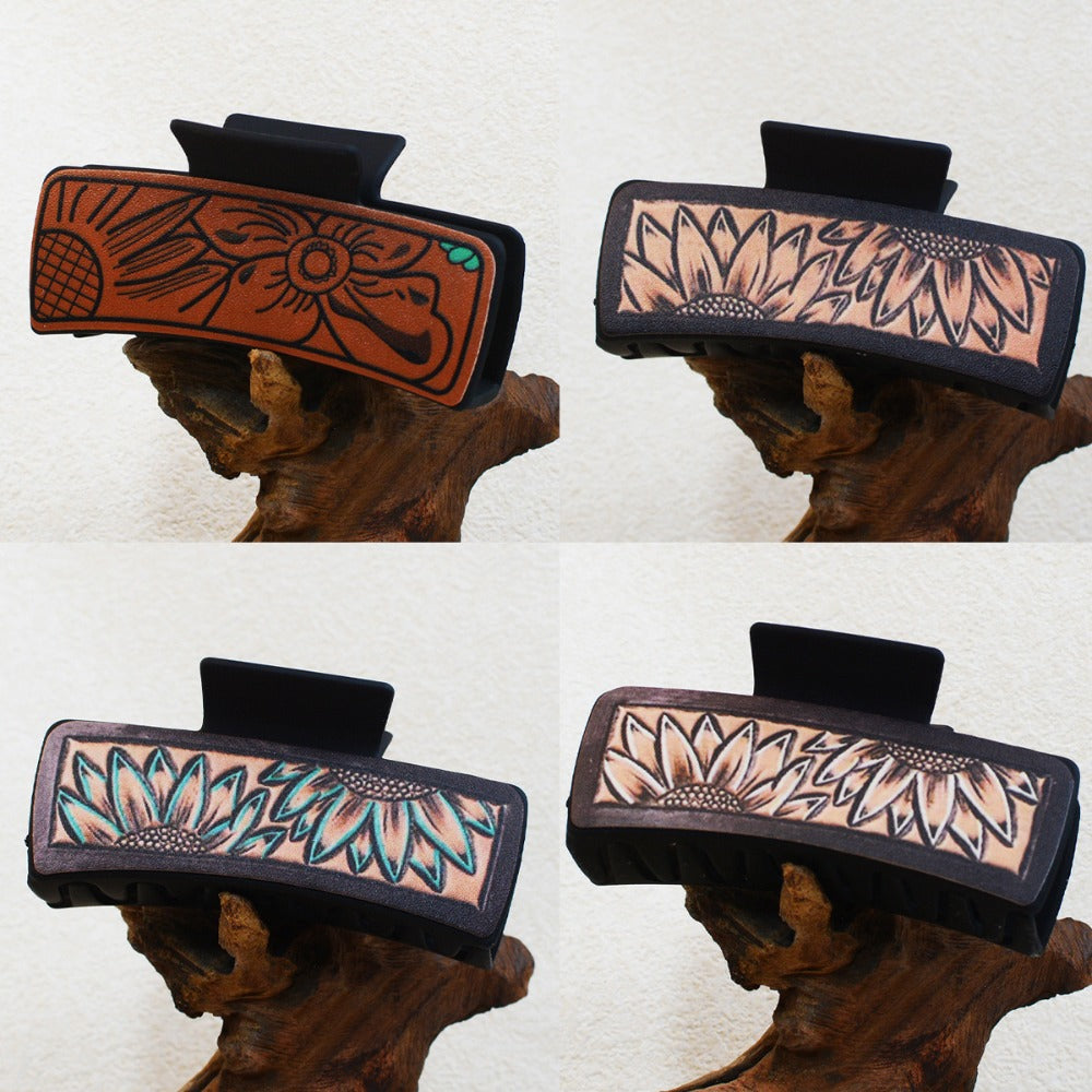 Wholesale Western Style Suower Hair Clip Shark Clip
