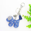 Wholesale Velvet Inlaid Diamond Cute Small Dog Keychains