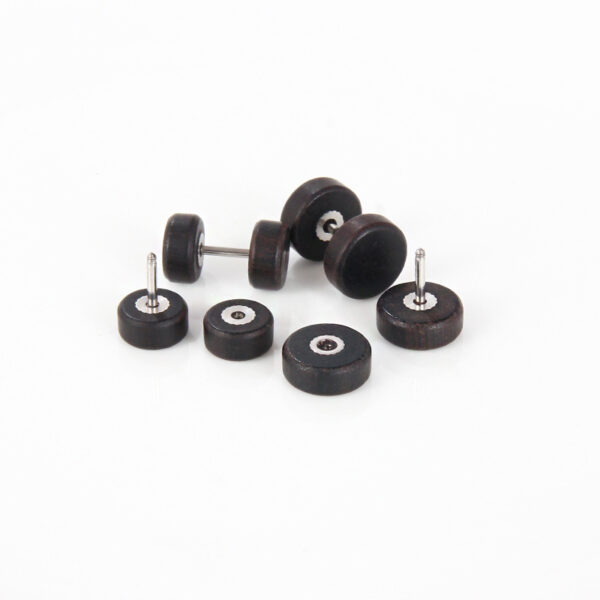 Wholesale Hip Hop Rock Round Wood Earrings