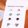 3932930988_770677398 Wholesale Triangle Gems Alloy Ear Studs 6 Pairs