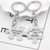 3933361064_679221165 Wholesale Alphabet Puzzle Couple Zinc Alloy Keychain