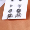 3934207500_770677398 Wholesale Triangle Gems Alloy Ear Studs 6 Pairs