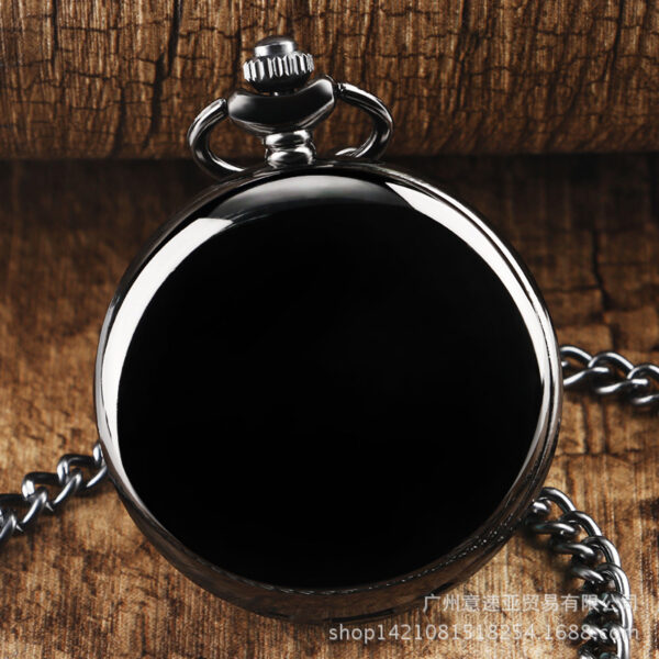 Wholesale Classic Black Reversible Vintage Quartz Pocket Watch