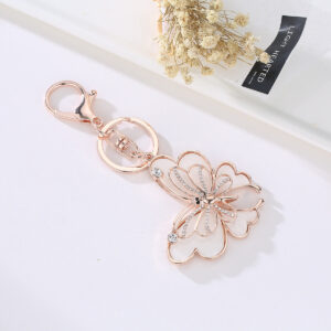 Wholesale Butterfly Metal Diamond Keychain