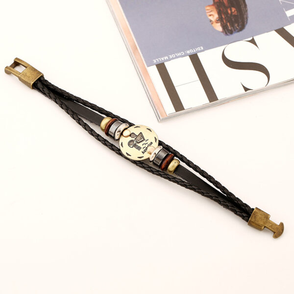 3999934836_2118088041-1 Wholesale Vintage 12 Zodiac Cowhide Multi-layer Bracelets