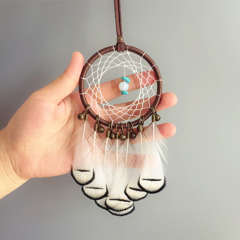 Wholesale eamcatcher Feather Bell Mixed Material Car Aessories