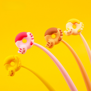 Wholesale Silicone Cat Donut Gel Pen