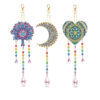 Wholesale Double-sided Crystal Diamond Butterfly Acrylic Wind Chime Three Piece Set