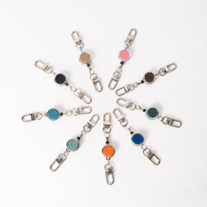 3edc5e5d07e309d3df1bfd2b46868c85 Wholesale Badge Reels Metal Cloth Pattern Retractable Keychain