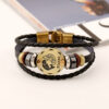 4001874450_2118088041-1 Wholesale Vintage 12 Zodiac Cowhide Multi-layer Bracelets