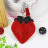 4081383160_418350124-1 Wholesale Velvet Tassel Strawberry Hot Diamond Keychain