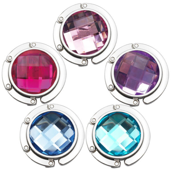 Wholesale Round Acrylic Hook Student Table Hook Crystal Bag Hanger