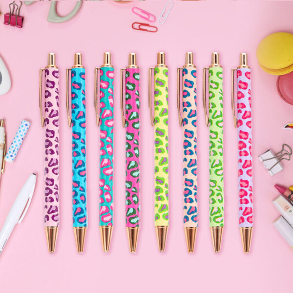 40ce965bada0b5b5706f99d78c1cb488-1 Wholesale Leopard Pattern Pushing Metal Ballpoint Pen