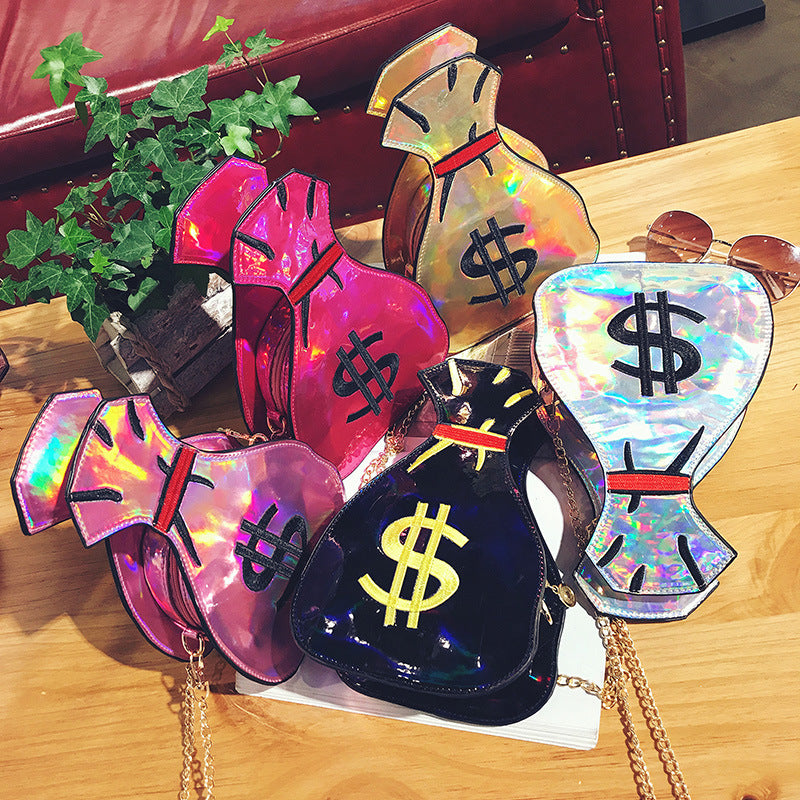 Wholesale PU Money Bag Laser Crossbody Bag