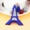 Wholesale Hot Diamond Eiffel Tower Tassel Keychain