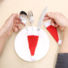 Wholesale Santa Hat Cutlery Set Ornaments