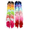 Wholesale 10pcs Handmade Baby Dovetail V Ribbed Ribbon Bow Hairpin