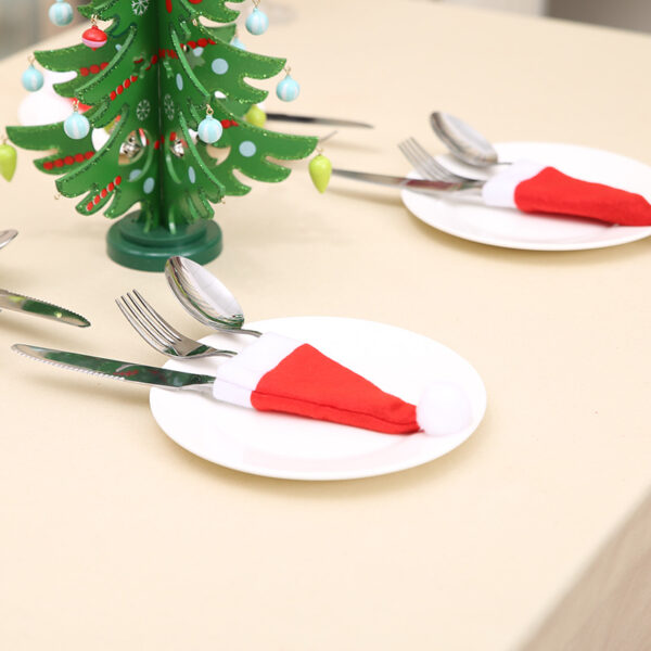 Wholesale Santa Hat Cutlery Set Ornaments