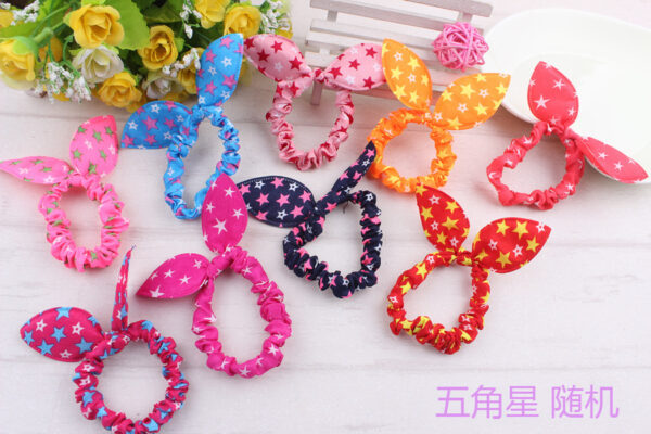 Wholesale Rabbit Ears Fabric Hair Tie