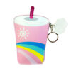 Wholesale PU Cute Beverage Ice Cream Mini Coin Purse Keychain