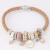 Wholesale Simple Multi-Element Leather Alloy Bracelet