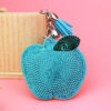 Wholesale Velvet Inlaid Diamond Apple Keychains