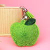Wholesale Velvet Inlaid Diamond Apple Keychains
