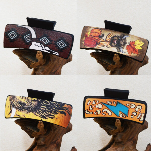 42ad0a98999738b7699feae2b8c569ef Wholesale of Western Wind Cow Plastic Hair Clips and Shark Clips