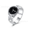 Wholesale Silver Plated Watch Shape Diamond Alloy Rings