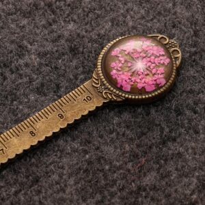 Lace Rose Red / Dried Flower Bookmark