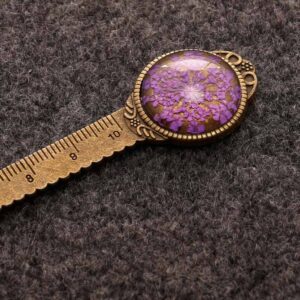 Lace purple / Dried Flower Bookmark