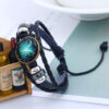 Wholesale Zodiac Sign Handwoven Vintage Leather Bracelet