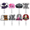 Wholesale Glitter Acrylic Halloween Ghost Retractable Clip Badge Scroll Keychain