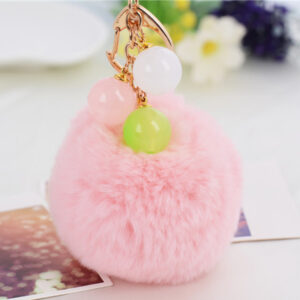 Pink (8cm fur ball) / Single opp bag packaging