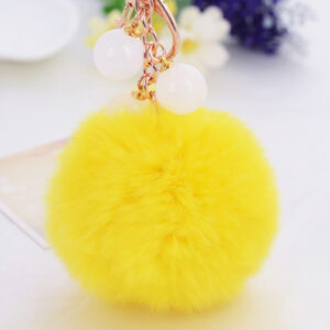 Yellow (8cm fur ball) / Single opp bag packaging