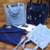 4505200787_113876710 Wholesale Denim Ripped Tote Bag