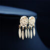 Wholesale Dream Catcher Feather Alloy Earrings