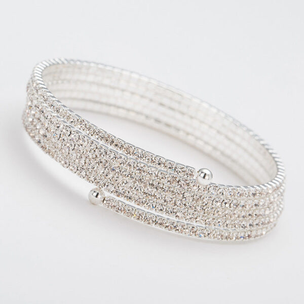 Wholesale Wire Elastic Rhinestone Bracelet