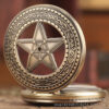 Wholesale Hollow Personalized Hollow Five-pointed Star Bronze Pocket Watch