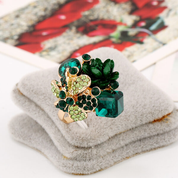 Wholesale Resin Flower Alloy Ring