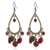 Wholesale Vintage Beaded Tassel Alloy Earrings