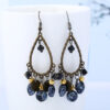 Wholesale Vintage Beaded Tassel Alloy Earrings