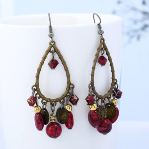 4574665378_1032549961 Wholesale Vintage Beaded Tassel Alloy Earrings