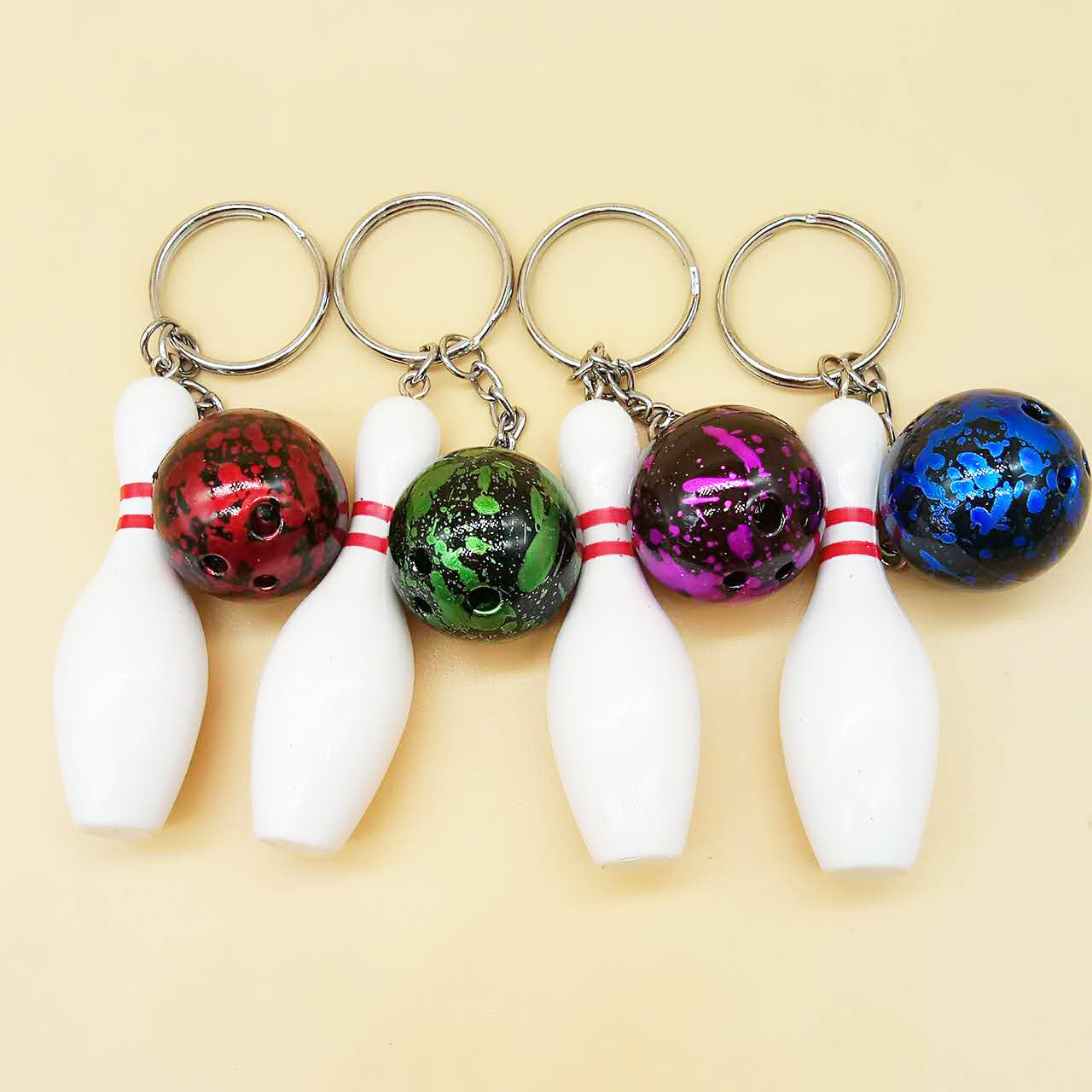Wholesale Bowling Ball Keychain Metal