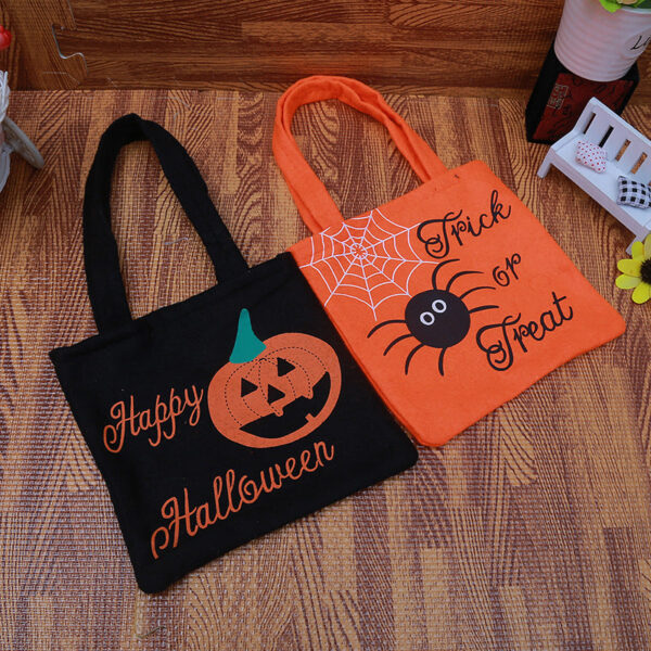 4582702184_219389355 Wholesale Halloween Pumpkin Non-woven Gift Bags Candy Bags